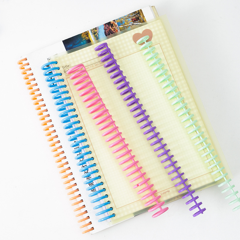 5pcs Plastic Loose-leaf Ring Binder Binding Strip A4 Rings Binding Planner Accessories Plastic Ring Spiral Binding 22mm 30 Holes