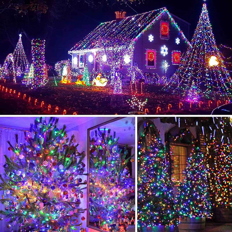 1 paquete de 10/20/40/80 luces Led con batería, guirnaldas de luces impermeables para dormitorio, jardín, fiesta, decoraciones para árboles de Navidad