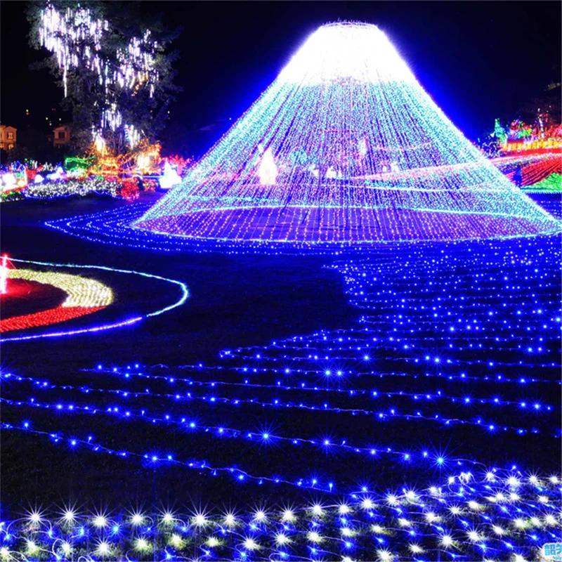 ไฟ LED String กลางแจ้ง Garland 110/220V 10-100M กันน้ํา Fairy Light คริสต์มาสงานแต่งงานวันหยุดตกแต่งสวน