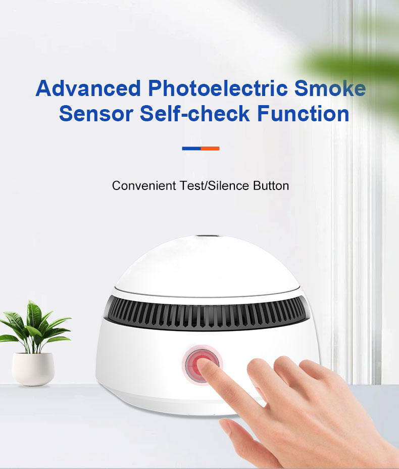 CPVan WiFi Smoke Detector Tuya APP Control Fire Alarm Sensitive Detector for Home Security Detector Sensor Fire Protection