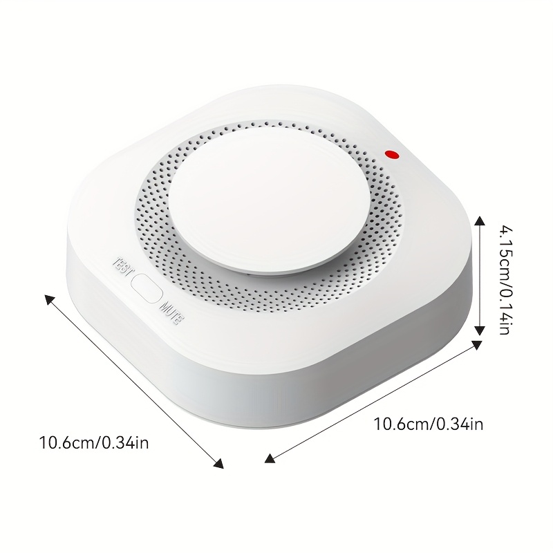 XUK WiFi Smart Smoke Alarm with App Alerts,Low Power Consumption,Battery-Powered(Batteries Not Included),Smoke Alarms For Home