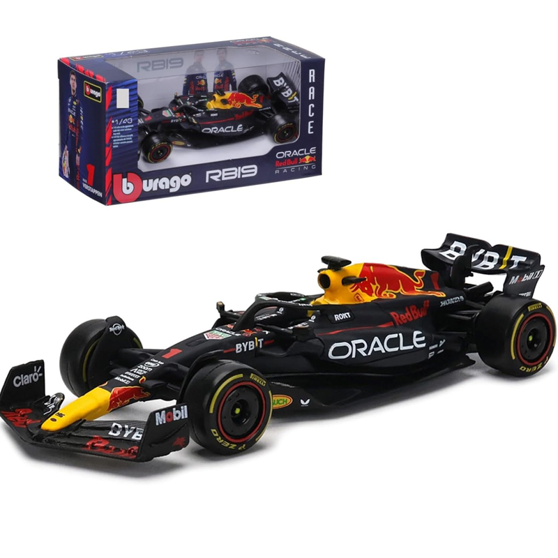 Bburago-ダイキャストカーモデル,redbull,rb19,fFavia leclerc,alpine,10 #,pet llas,w14,2023, 44,hambilton f1,1:43
