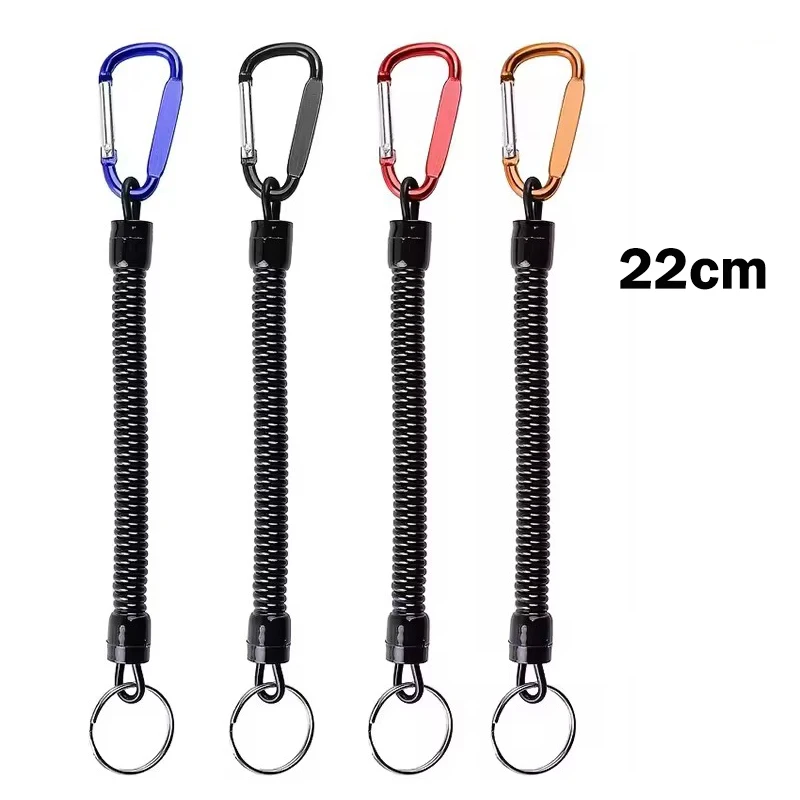 Cuerda colgante de pesca práctica de 22cm, cuerda de mano extensible, hebilla de escalada de resorte, herramienta de pesca