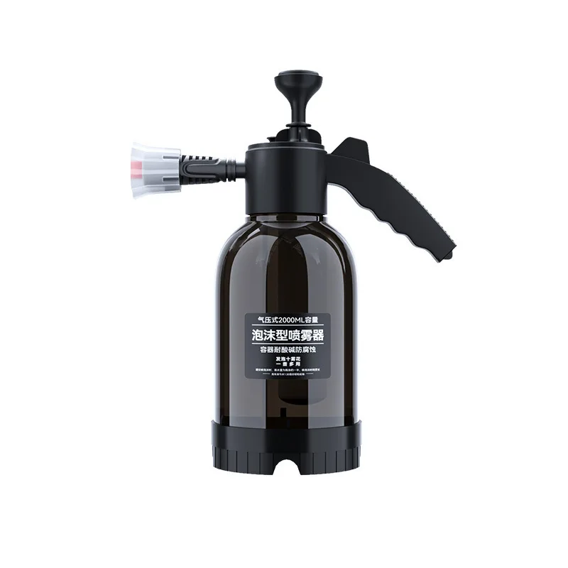 Pulverizador de espuma de 2L para lavado de coches, regadera de espuma manual, pulverizador de presión de aire, botella de agua de desinfección de plástico, Herramientas de limpieza de coche
