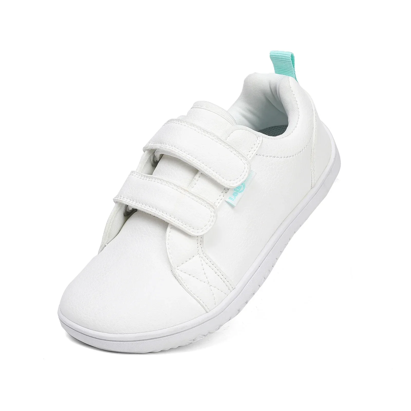Meninos meninas sapatos descalços crianças dedo do pé largo minimalista moda tênis leve gancho loop couro artificial andando apartamentos