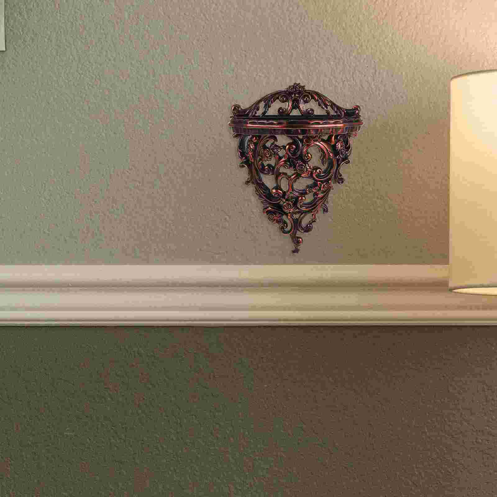 Scaffale decorativo da parete in metallo color metallo Scaffale decorativo Scaffale portaoggetti in stile europeo Contenitore per articoli vari per la casa Mobili per bambini