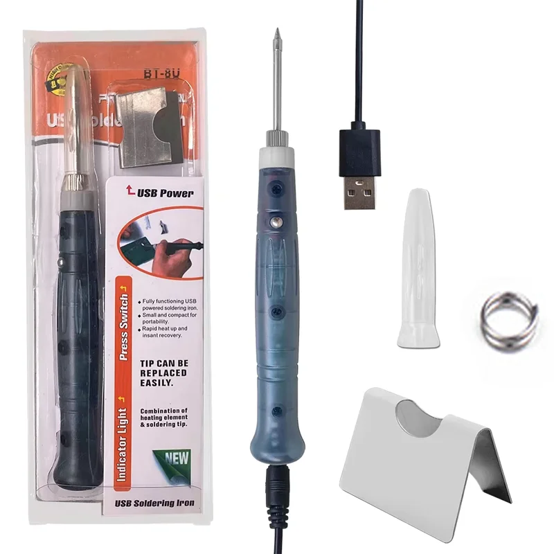 5V Soldering Iron Portable Mini USB Household Electronic Repair Solder Welding Tool Student Electric Soldering Pen Combination