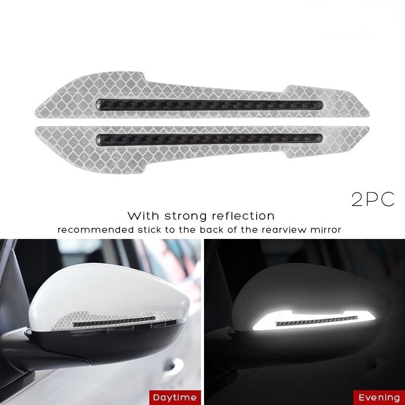Clearance_Reflektierende Aufkleber, Warnstreifen, Klebeband, spurlos, schützender Autoaufkleber, Warnung auf dem Auto, Rückspiegel, Außenseite, Auto-Zubehör
