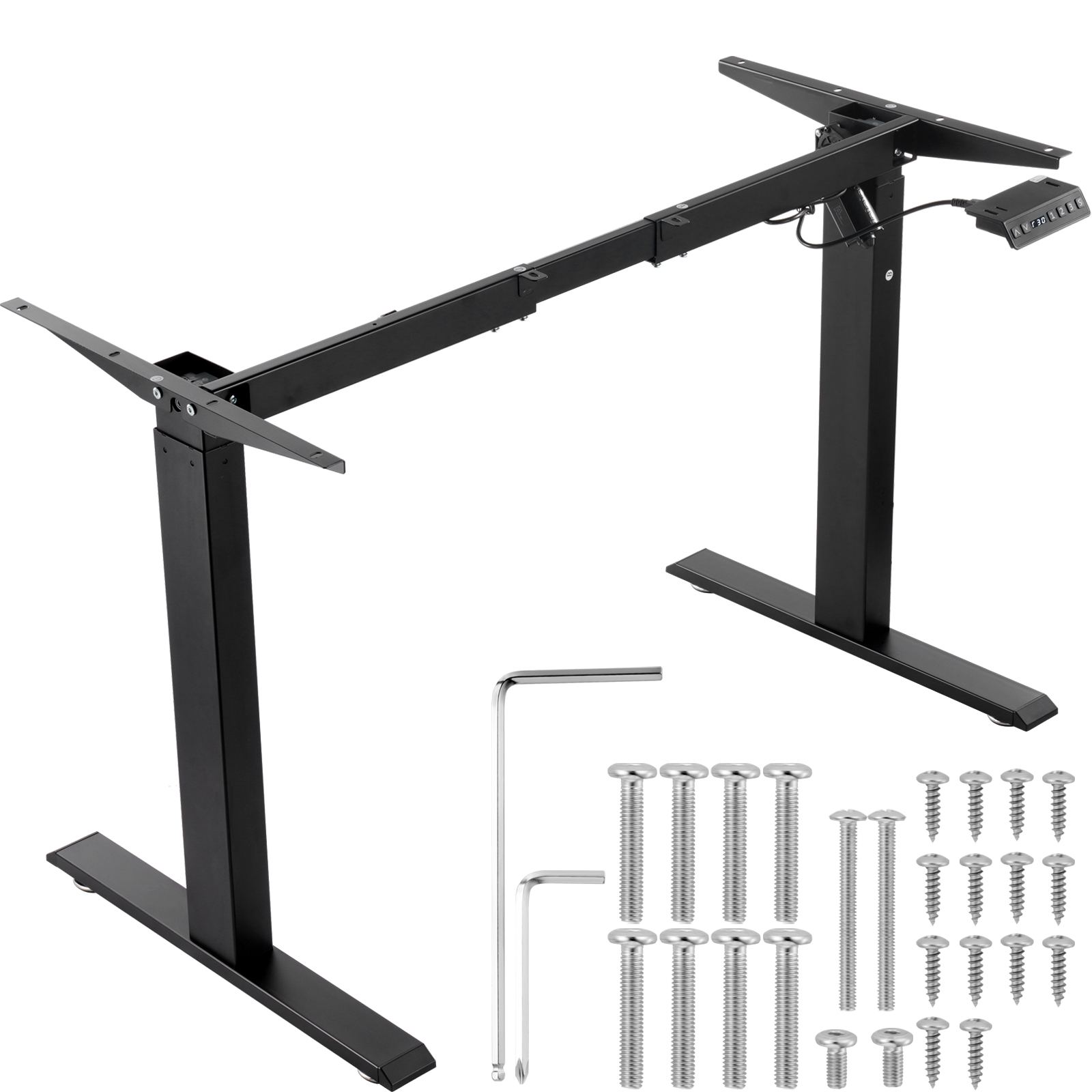 VEVOR stojąca rama biurka regulowana wysokość 70-117cm elektryczne stojące nogi do biurka komputerowego ergonomiczne tylko rama do domowego biura