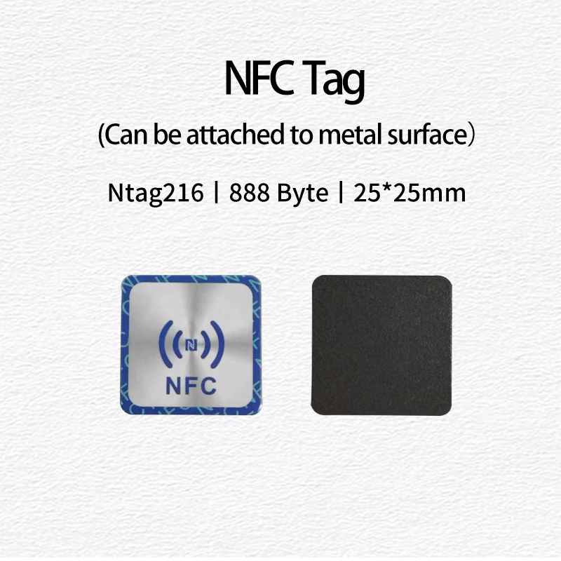 10 шт. антиметаллическая наклейка NFC 888 байт Ntag216 этикетка 13,56 МГц программируемая пустая метка NFC универсальный протокол ISO14443A