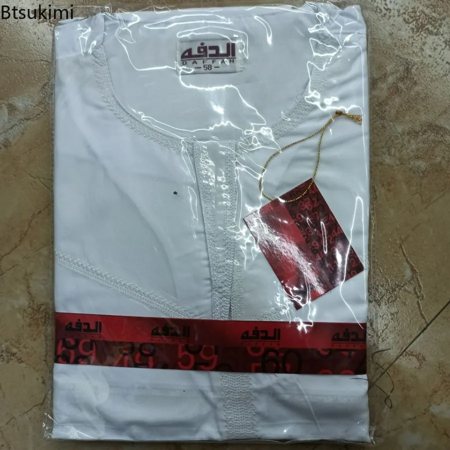 Eid muçulmano jubba thobe masculino ramadan bordado longo robe kaftan quimono saudita musulman abaya dubai árabe turquia roupas islâmicas