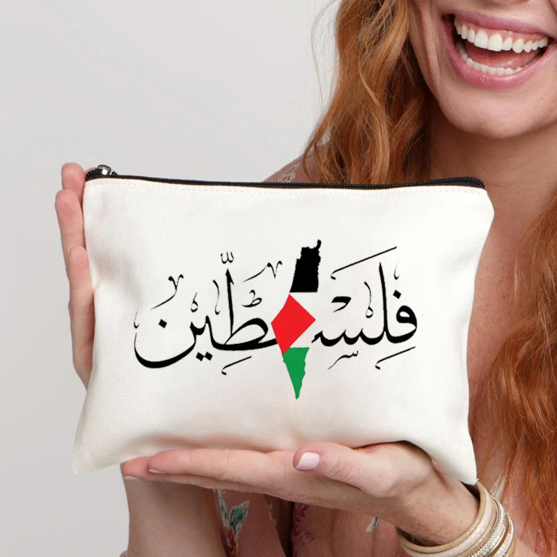 Bolsa con cremallera de lona impresa en forma de cuchillo, lápiz labial, Perfume, producto para el cuidado de la piel, bolsa de cosméticos, organizador, estuche para lápices de almacenamiento de artículos diversos