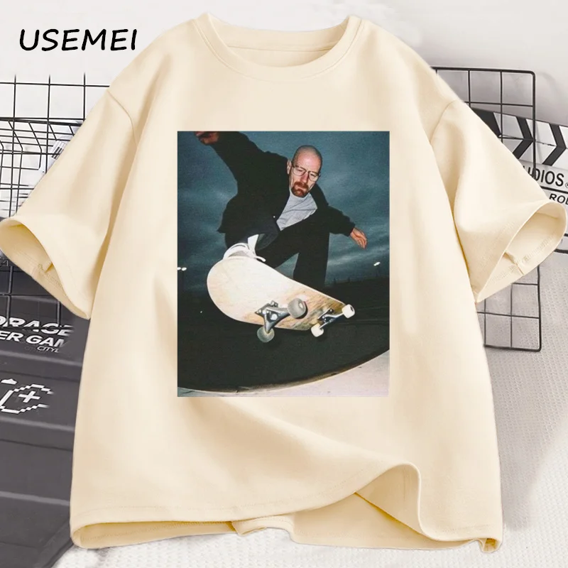 Breaking Bad Heisenberg T-shirty Mężczyzna Walter White 90s Skate T-Shirt Kobieta i mężczyzna Unisex Graficzny nadruk T Shirt Bawełniane koszulki