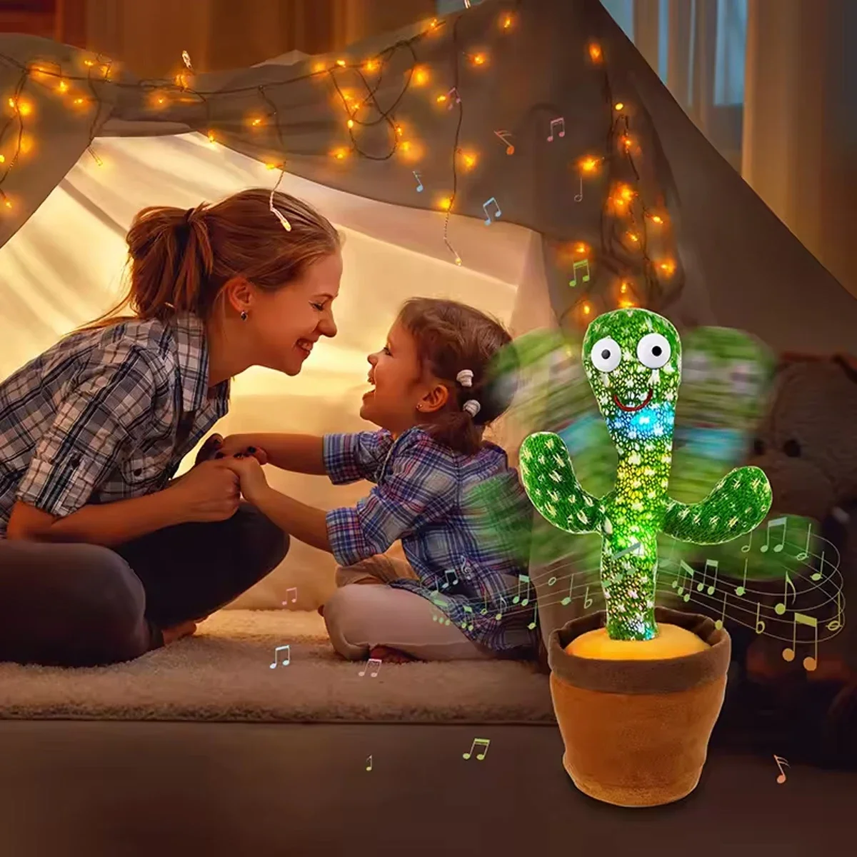 1pc-A Talking Cactus Toy That Can Be Charged Recorded And Repeated Suitable For Spanish English And Arabic Voice Changer