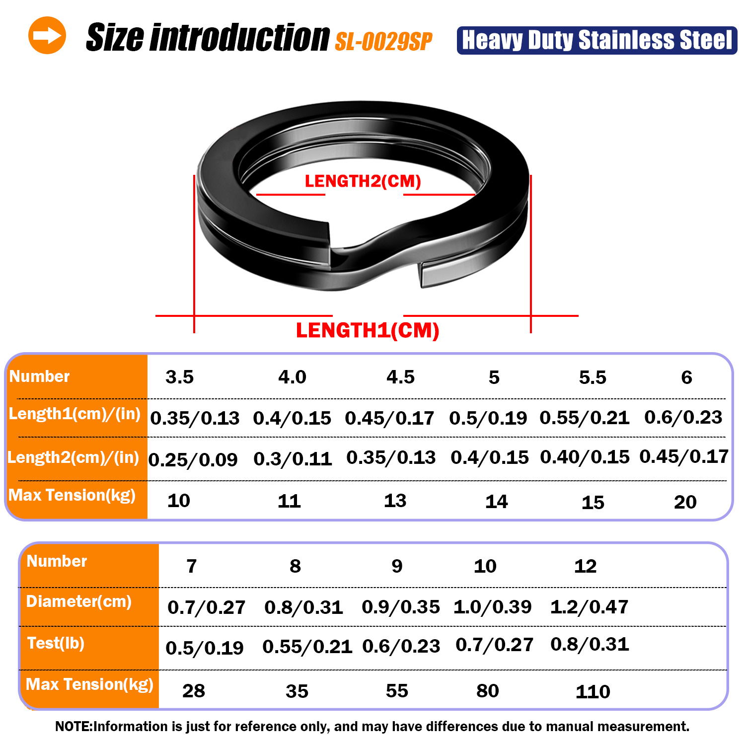 100pcs Fishing Split Rings Stainless Steel 3.5-12MM High Quality Strengthen Double Circle Round Snap Pesca Accessories