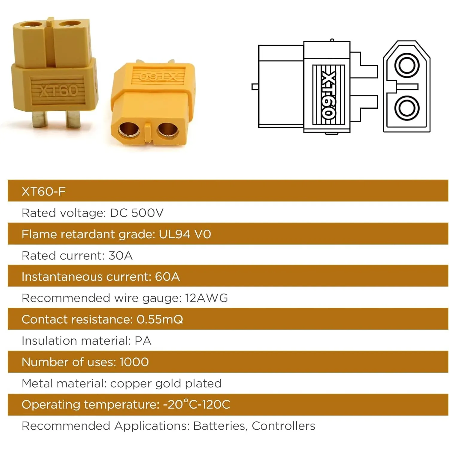 5 คู่ XT60 Connector XT60 ชายหญิง Bullet Connectors ปลั๊กไฟสําหรับ RC LiPo แบตเตอรี่มอเตอร์ XT60 Drone Connectors