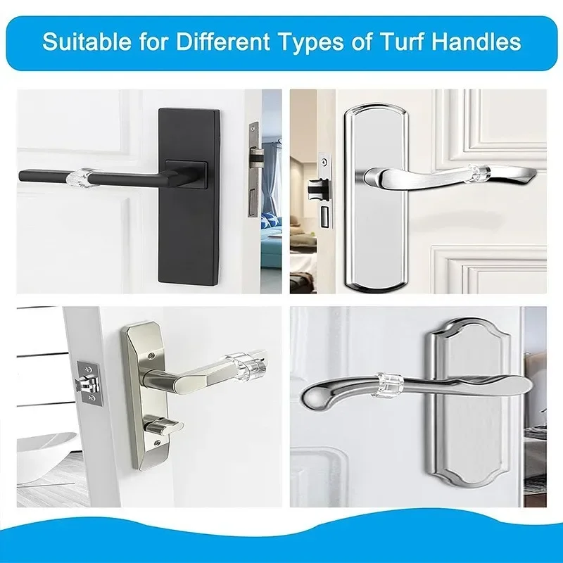 1/10Pcs Door Stops Silicone Door Handle Buffer Wall Protection Doorknob Bumper Furniture Protected Crash Pads Shockproof Rings