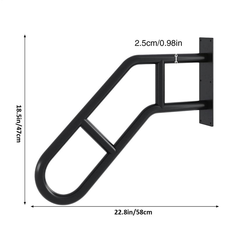 Corrimão de parede de metal, barras de apoio para escadas, à prova de intempéries, corrimão de segurança infantil com 1-3 passos para escada, banheiro