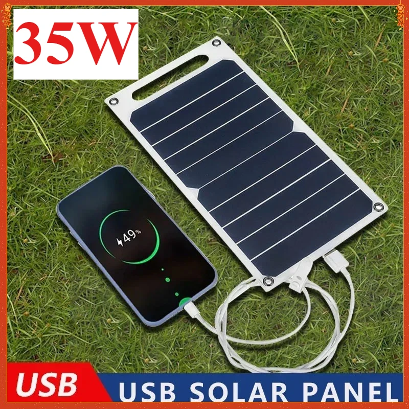 5V 5-35W แผงพลังงานแสงอาทิตย์แบบพกพา USB Charger สําหรับโทรศัพท์ Power Bank กลางแจ้ง Camping RV Sunpower แผงพลังงานแสงอาทิตย์ usb