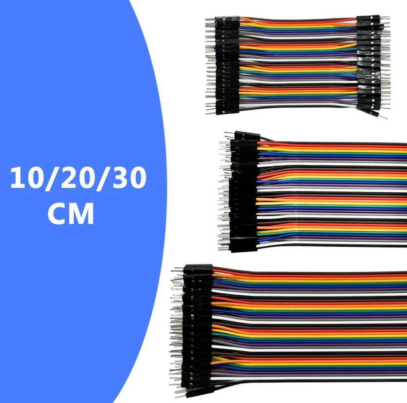 40Pin Dupont Line 10/20/30 ซม.ชาย-ชาย,ชาย-หญิง,หญิง-หญิงจัมเปอร์ Dupont สายไฟสําหรับ Arduino DIY KIT