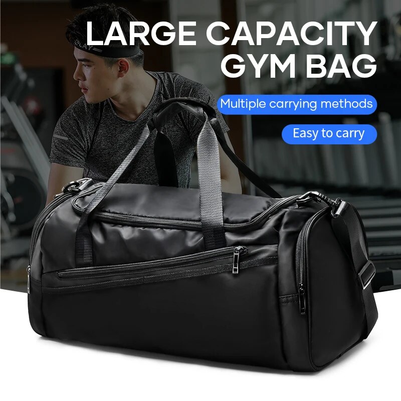 Likros Sports Gym Bag Viagem Duffel Bag com Sapatos Compartimento para Homens Mulheres 40L Leve Dobrável Duffel Bag Workout Bag