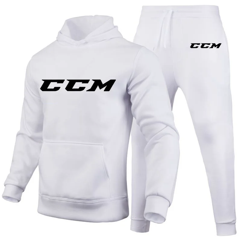 Chándal CCM para hombre, conjuntos informales de 2 piezas, sudadera con capucha + pantalones de chándal, ropa deportiva con estampado CCM, ropa deportiva para hombre, traje deportivo para correr