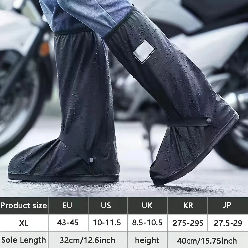 Verdicken Hohe Rohr Outdoor Camping Wasserdichte Schuhe Wiederverwendbare Motorrad Radfahren Fahrrad Regen Boot Schuhe Abdeckungen Regendicht Schuhe Abdeckung