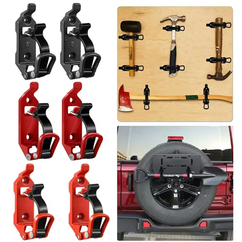 2-4 個ツール固定ブラケット壁取付ブラケットシャベル斧クイックリリースクランプシャベルブラケット車 RV ボートホームアクセサリー