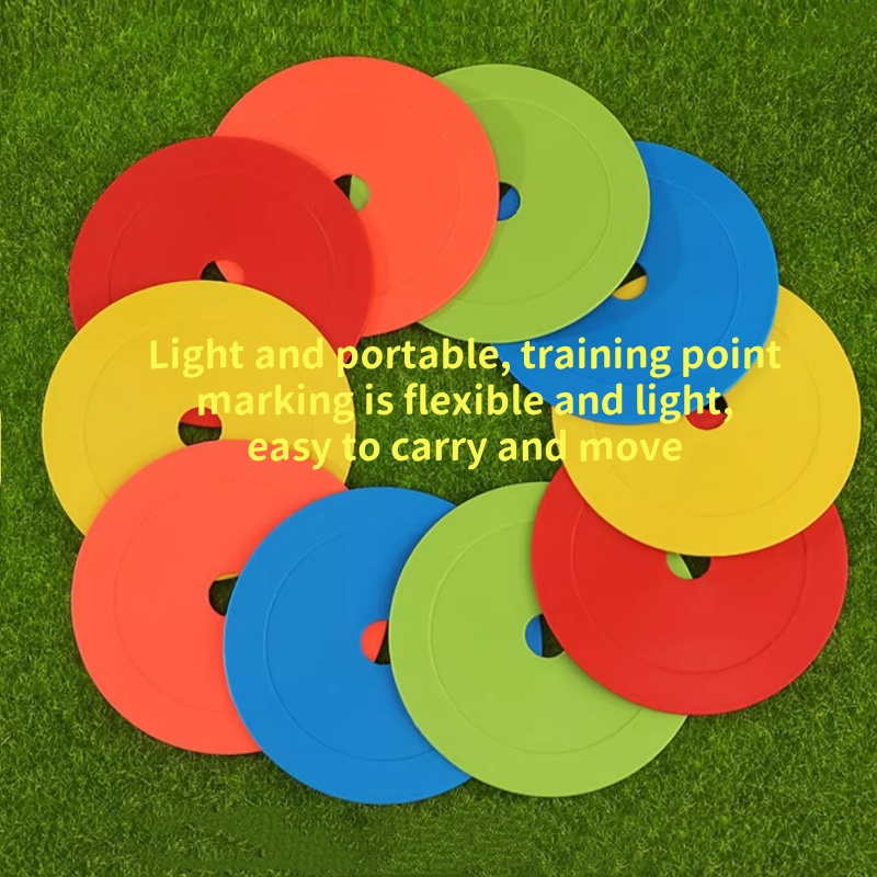 10 Stück 15 cm/5,9 Zoll flache Logo-Scheiben-Fußball- und Basketball-Trainingsgeräte, speziell für Geschwindigkeits- und Beweglichkeitstraining konzipiert