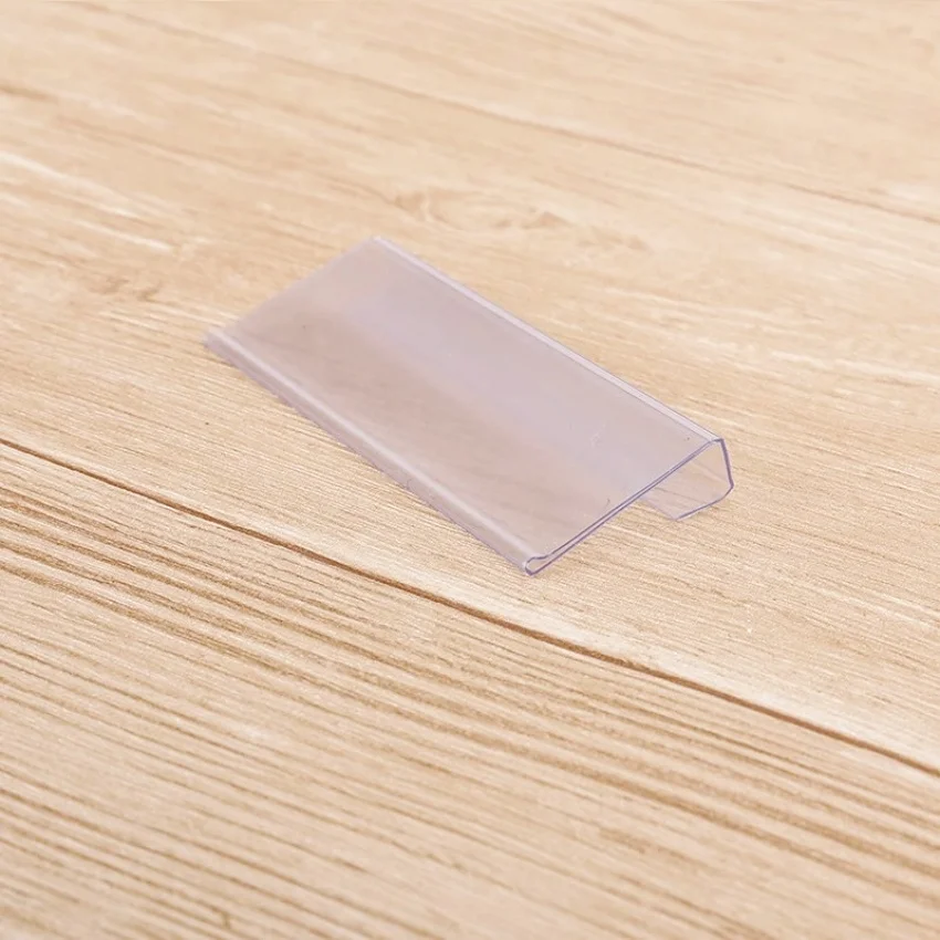 100pcs Plastic Label Hang Display Holder Price Tag Card Listing Data Strip Supermarket Warehouse Board Shelf