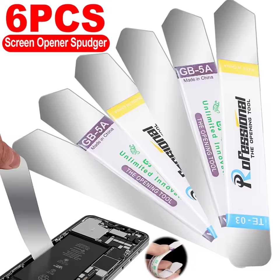 6/1Pcs Stainless Steel Blade Soft Ultra Thin Pry For Phones Tablet Screen Battery Opening Tools for Samsung iPhone iPad Opener