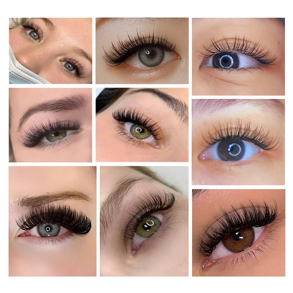 NAGARAKU ทั้งหมดขนาด 6 กรณี C D CC DD Curl Faux Mink Eyelashes Extension ขนตาปลอมขนตาปลอม
