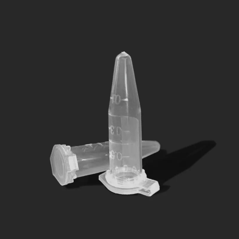 1000 Chiếc 0.5Ml Mẫu Khay Chứa Trong Suốt Thử Nghiệm Ống Nhựa Máy Ly Tâm Lọ Với Phẳng-Top Ốp Nắp