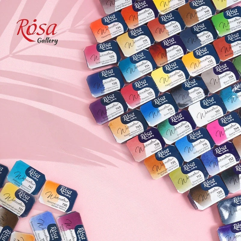 ROSA Artist-grade Solid Watercolor Paint Full Block 2.5ML Monochrome Self-selected Student Artist Painting Art Supplies