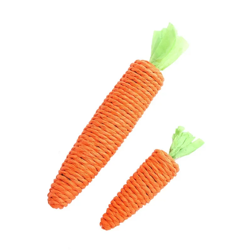 ของเล่นแมวเสียงแครอทสัตว์เลี้ยงผลิตภัณฑ์กัดกระดาษเชือก Scratcher ทําความสะอาดฟัน Interactive Play แมวแครอท Chew ของเล่นสําหรับแมว
