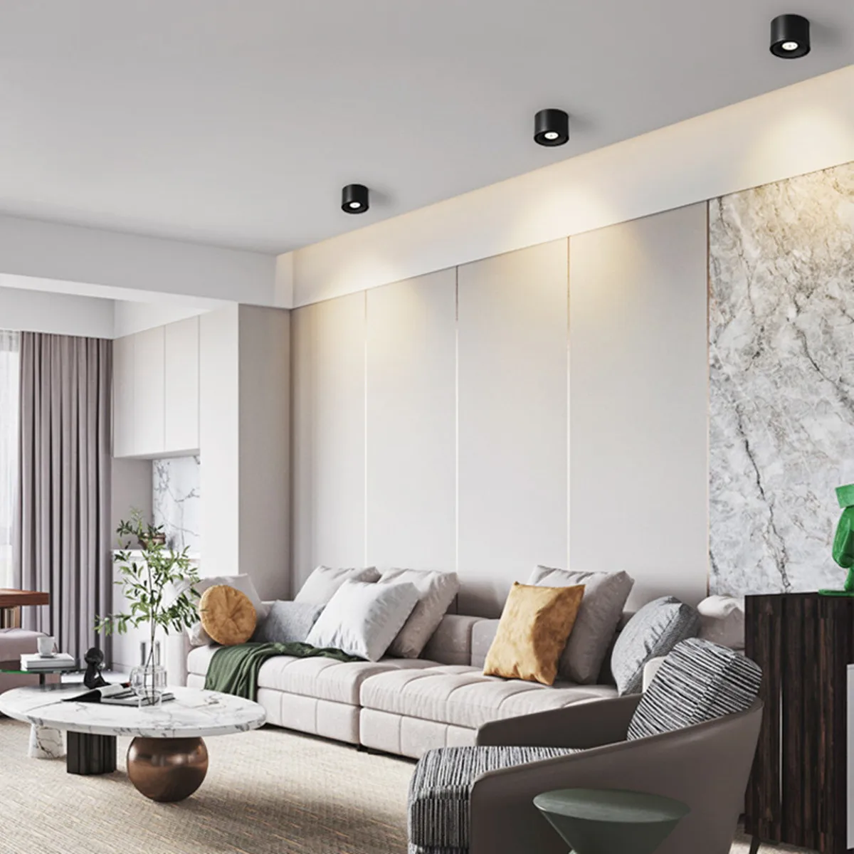 Thay Đổi Độ Sáng LED Downlight Trần Ánh Sáng Bề Mặt Được Gắn AC110V 220V 7W 10W 12W Trong Nhà Màu Trắng/Đen trần Đèn Xoay COB Tại Chỗ