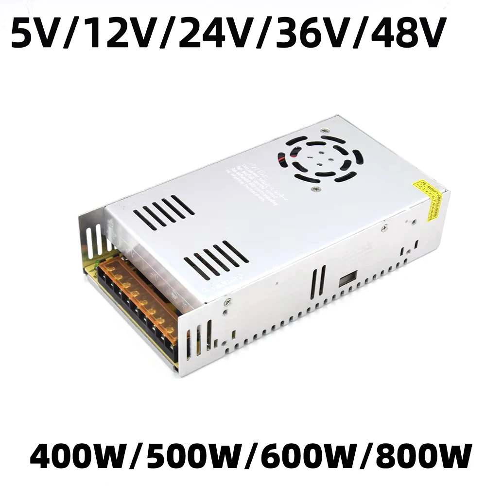 400W 500W 600W Switching Power Supply หม้อแปลงไฟฟ้า AC 110V 220V ถึง DC 5V 12V 24V 36V 48V แหล่งจ่ายไฟอะแดปเตอร์สําหรับ Le