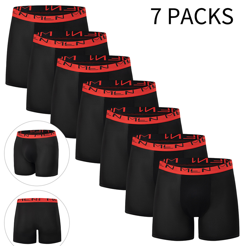 5/10 Pack multi-tailles adolescents à adultes hommes Boyshort loisirs sport Joker taille élastique longue sous-vêtements masculins peuvent être Parent-ch