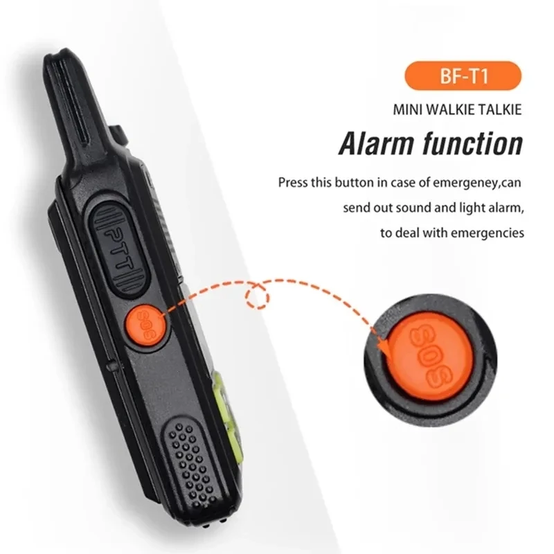Baofeng Mini Walkie Talkie BF-T1 UHF 400-470MHz แบบพกพา 5W Two Way Radio1500mAh 20CH Transceiver Walkie Talkie สําหรับของขวัญเด็ก