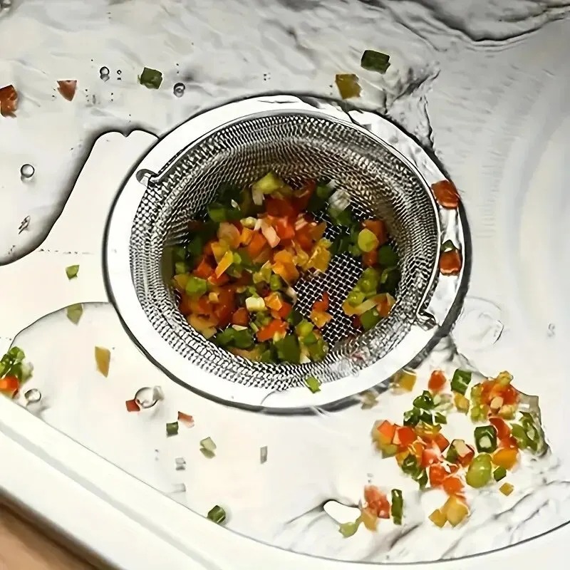 1pc 주방 싱크 스트레이너(핸들 포함), RV 주방 싱크대, 싱크대 폐기물 스트레이너, 스테인레스 스틸 싱크대 식기 세척기 호퍼, 레스토랑 Sin