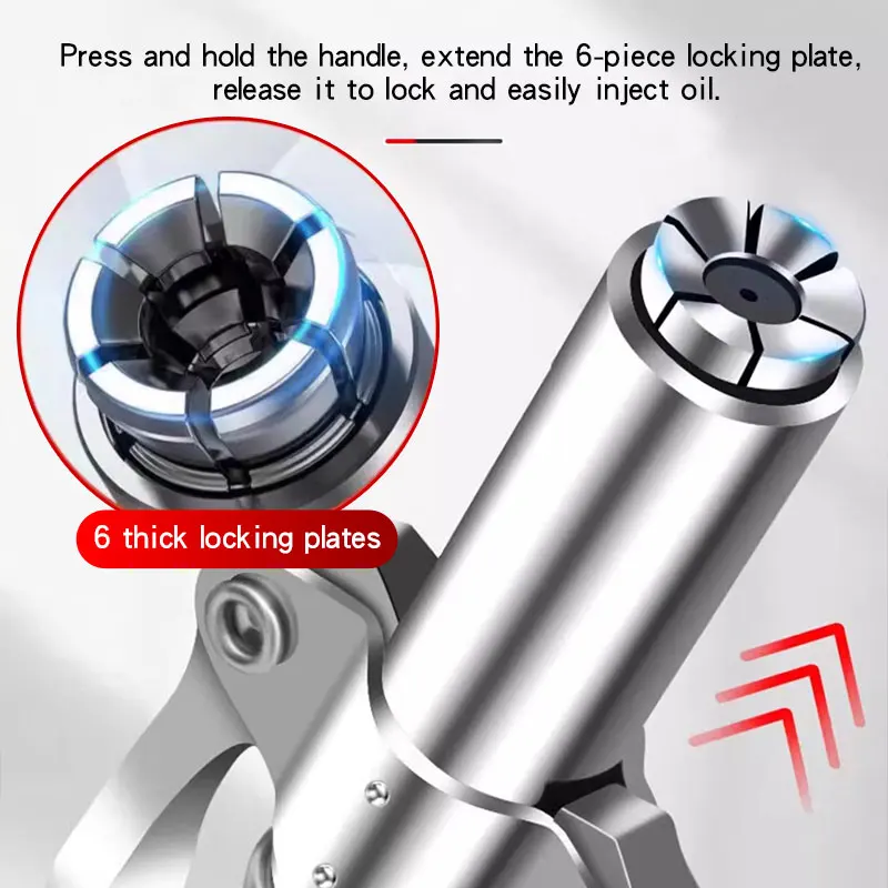 Double Handle ปืนจาระบี Coupler 10000PSI MAXI NPTI/8 ปั๊มน้ํามัน Quick Release หัวฉีดจาระบีหัวฉีดน้ํามันหล่อลื่นปืนจาระบี