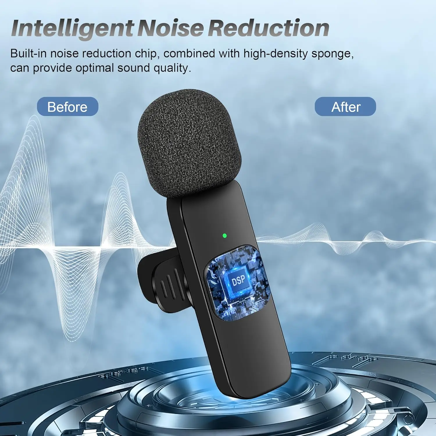 Nuevo Micrófono Lavalier inalámbrico, Mini micrófono portátil para grabación de Audio y vídeo para iPhone, ios, teléfono para juegos en vivo