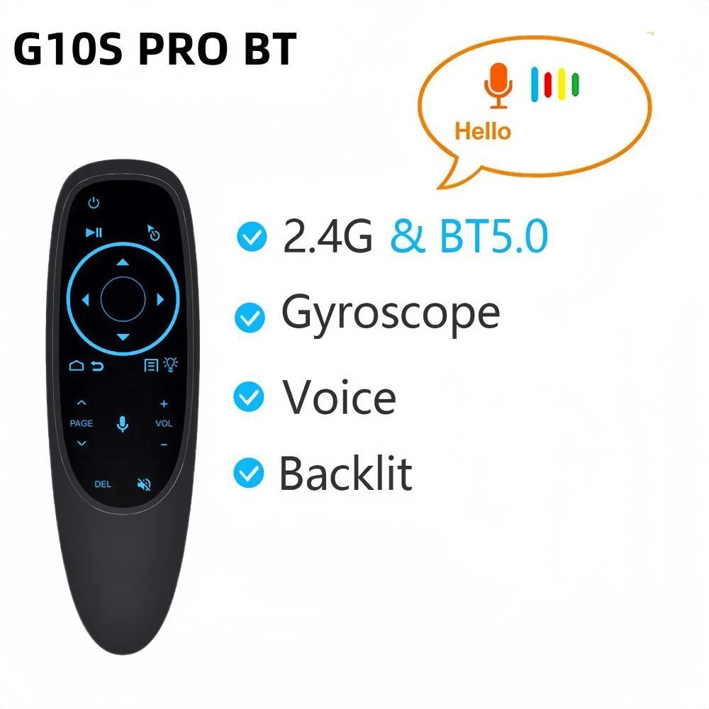 G10s pro bt air mouse 2.4g giroscópio sem fio controle remoto inteligente com voz ir aprendizagem para android tv box h96 max x88 pro x9