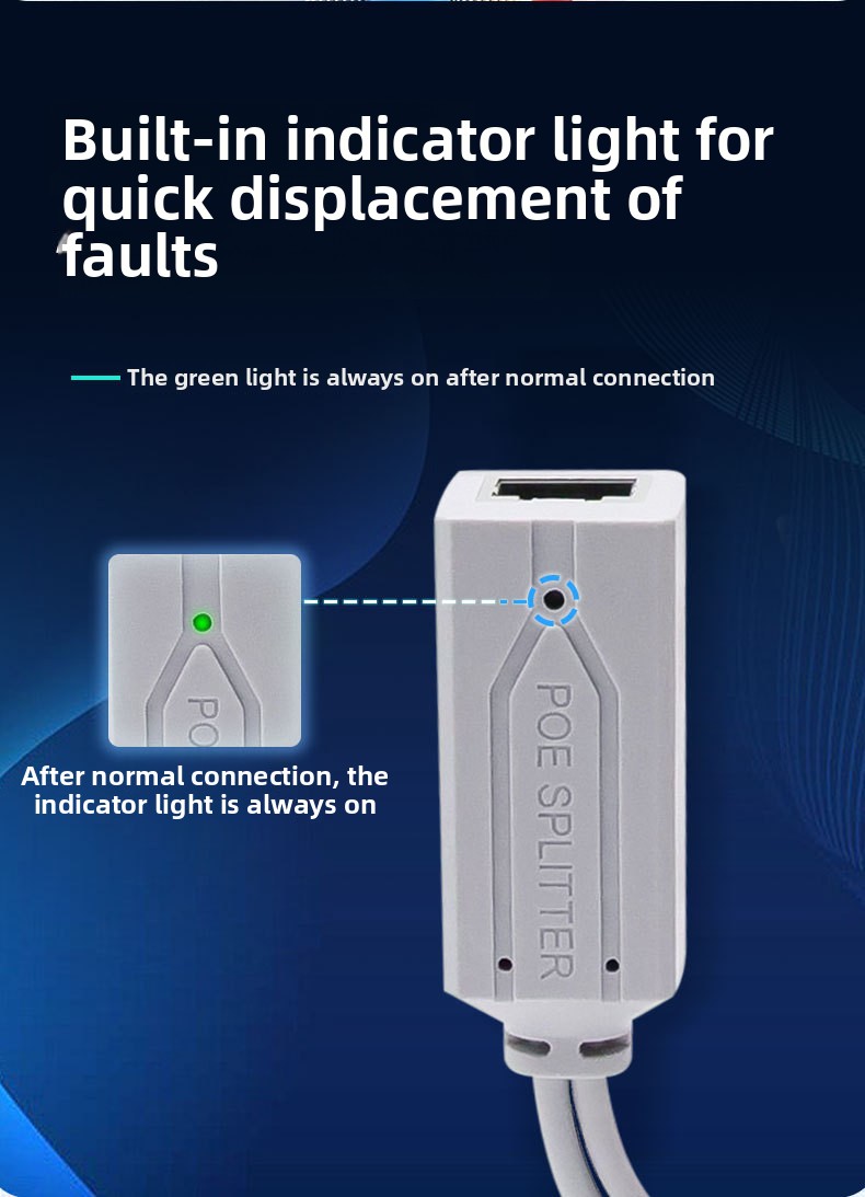 Разветвитель POE 100 Мбит/с, 48 В до 5 В, стандартный изолированный модуль питания USB Type-C, разветвитель POE