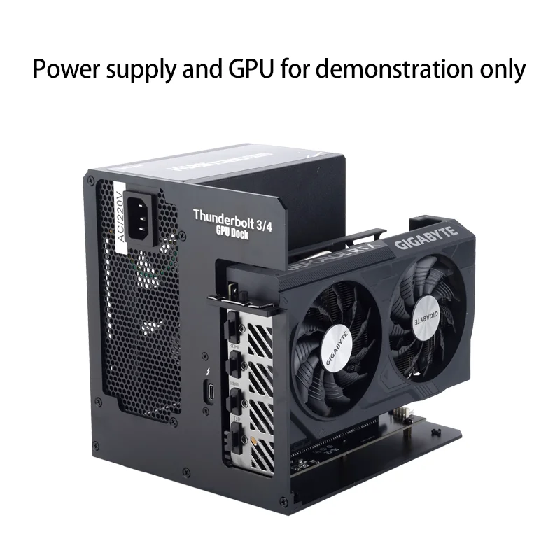 Egpu Thunderbolt 3 Pcie Đồ Bên Ngoài Chân Đế Đứng 6900XT/Rtx3090 Nguồn Cung Cấp Điện ATX Có Thể Được Cài Đặt