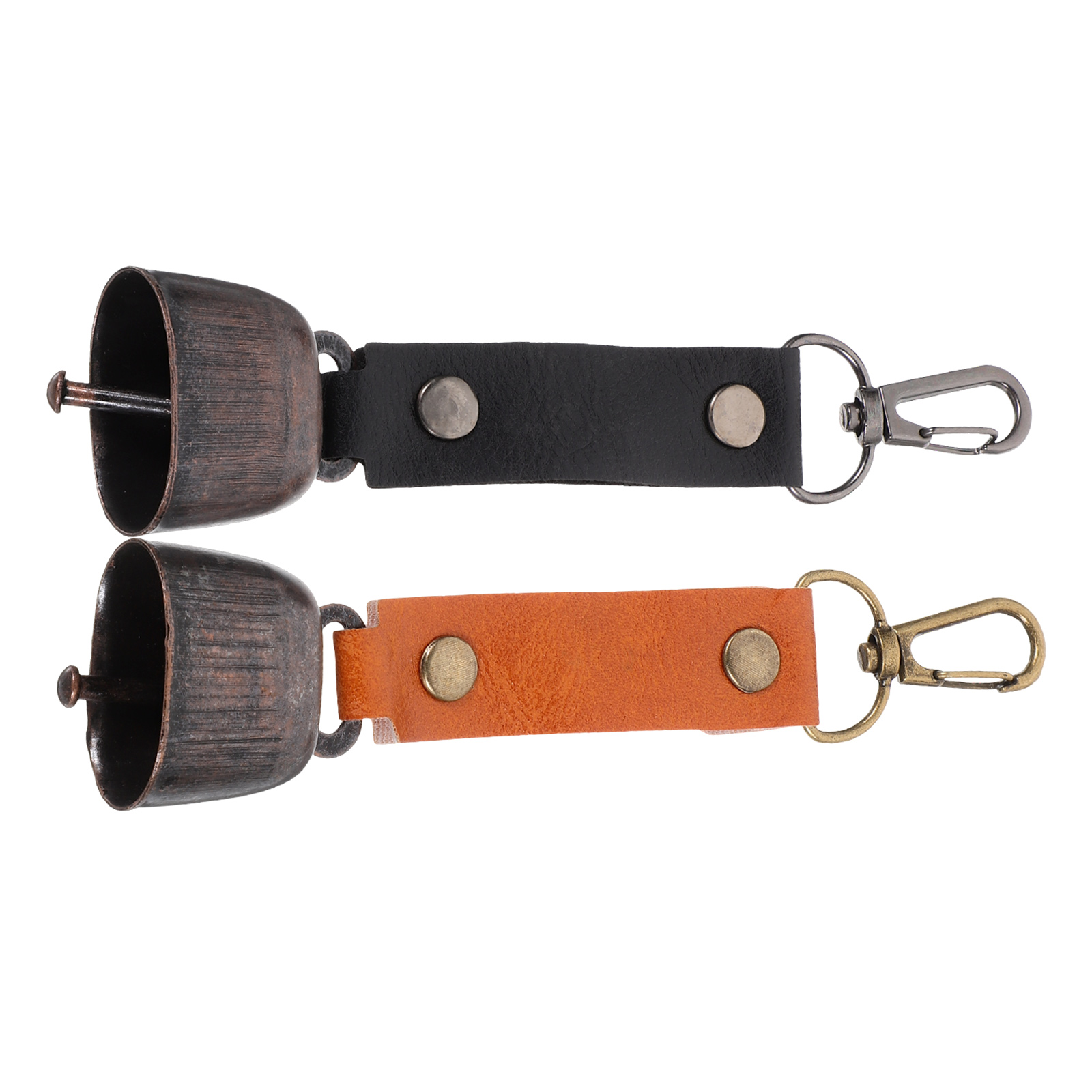 2 個屋外ベルペンダント小さなキャンプクマハイキング装飾品カウベルペット旅行ヴィンテージ