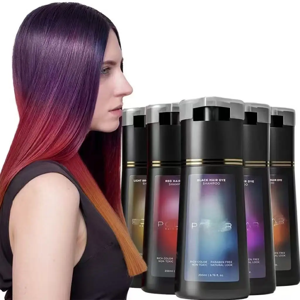 Le dernier shampoing naturel à colorier rapidement, formule végétale, n'endommage pas le contrôle de l'huile, la nutrition, le naturel, durable