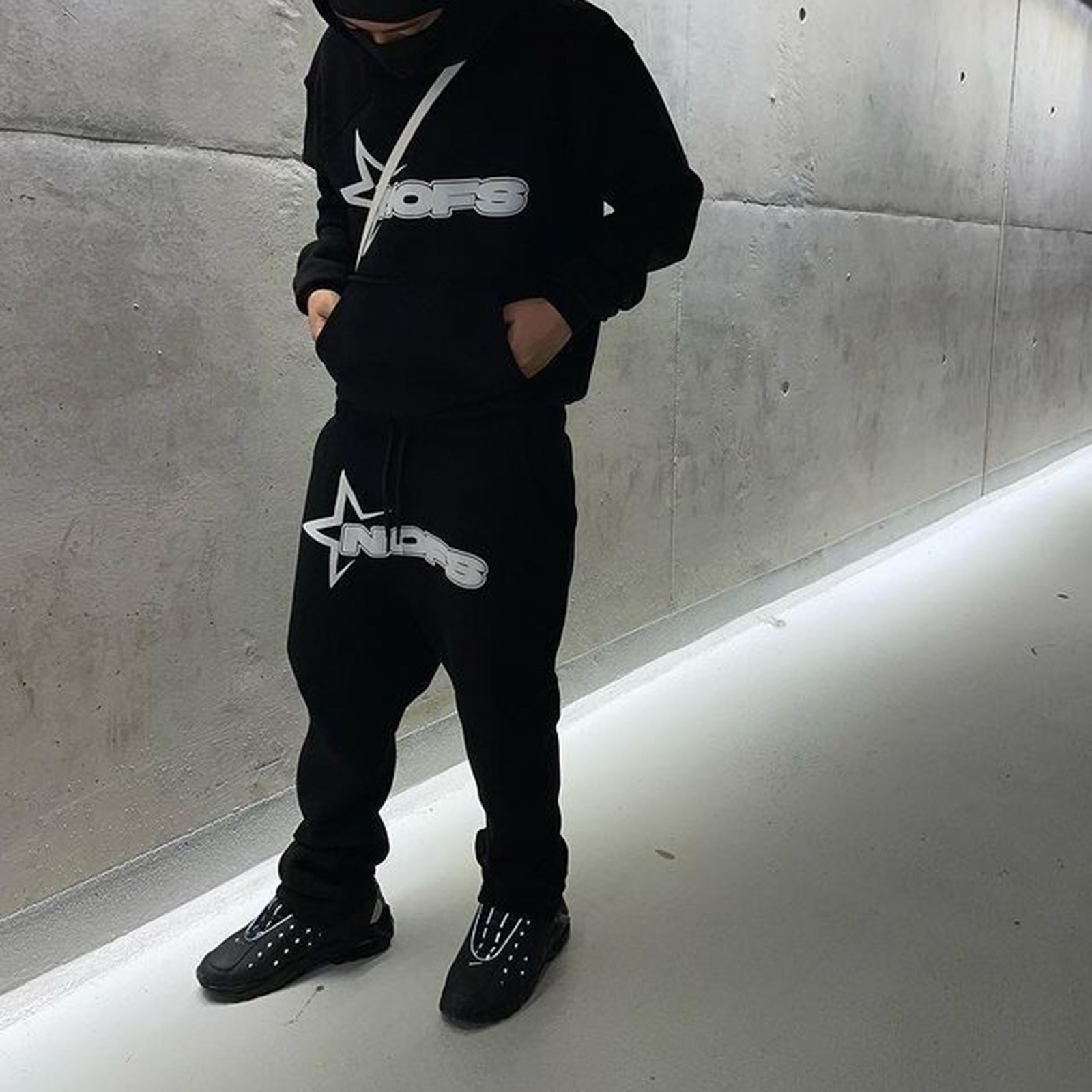 Sudadera con capucha clásica americana, sudaderas holgadas de Hip Hop para monopatín Nofs, conjunto de sudadera de calle de tendencia de otoño e invierno Unisex