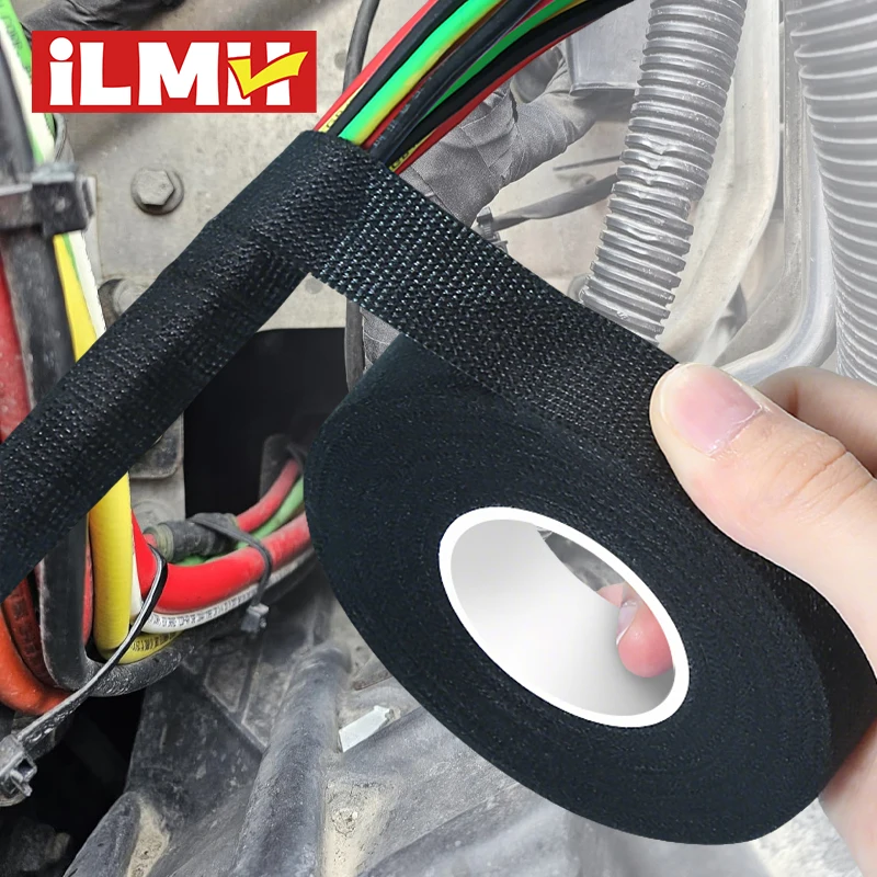Cinta de tela para arnés de cables de alta temperatura, telar de cables automotriz, cinta adhesiva de tela resistente al calor para aislamiento eléctrico de motor