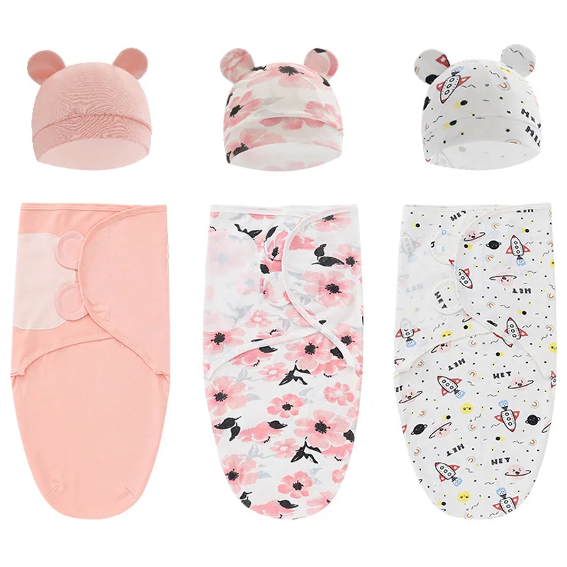 Babies Sleeping Bags Newborn Baby Cocoon Swaddle Wrap Envelope 100%Cotton 0-6 Months Baby Blanket Swaddling Wrap Sleepsack